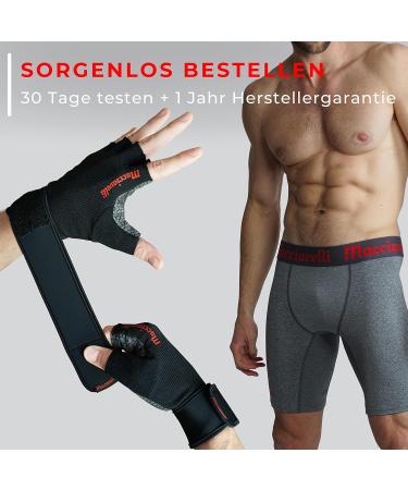 Macciavelli Fitness Gloves for Men & Women - XXL Black Training Gloves for Strength & Weight Training Bodybuilding & Gym Use - Buy Online on GoSupps.com