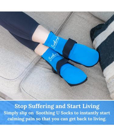 Soothing U Gel Hot Cold Therapy Socks for Ankle Heel Pain - Compression Relief for Plantar Fasciitis & Neuropathy - Microwaveable & Cooling Gel for Men & Women - Buy Online on GoSupps.com