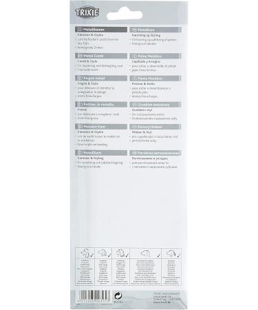 Trixie 2395 Metal Comb for Dogs - Medium/Coarse Teeth 16 cm Silver | International Shipping Available - Buy Online on GoSupps.com