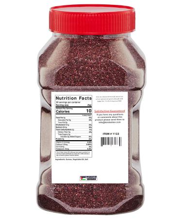 Tazah Sumac Spice 16oz - Authentic Jordanian Ground Sumac Seasoning - 1 Pound Jar - Buy Online on GoSupps.com