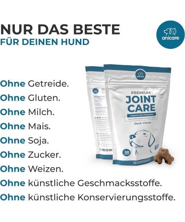 Anicare Premium Joint Care Chews for Dogs | Glucosamine Chondroitin MSM & Green Lipped Mussel - Top Choice for Joint Health - Buy Online on GoSupps.com