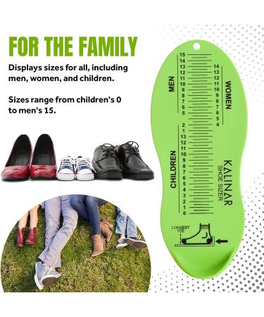 Kalinar Silicone Shoe Sizer/Ruler - Portable Foot Measurement Device with US Sizes for Kids, Adults, Babies, Toddlers, Children, Teens, Men, and Women - Buy Online on GoSupps.com