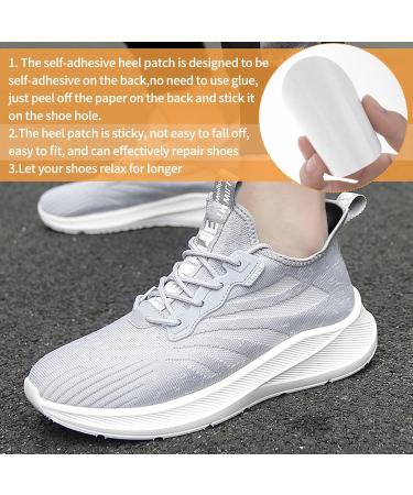 4 Pairs Self-Adhesive Shoe Heel Repair Kit for Kids - Black Patch Inserts for Sneakers - Big & Small Pieces Included - Buy Online on GoSupps.com