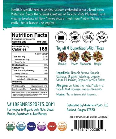 Wilderness Poets Organic Wild Mix - Song of Delight 8 oz | Premium Superfood Blend - Buy Online on GoSupps.com