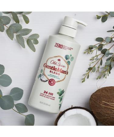 Old Spice Men's Body Wash GentleMan's Blend Eucalyptus and Coconut Oil 18 oz (Pack of 4) - 72 fl oz Total - Buy Online on GoSupps.com