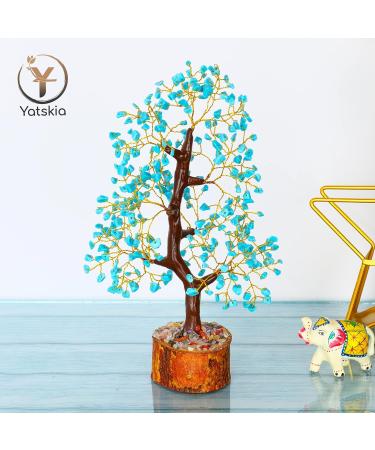 Turquoise Crystal Tree of Life - Meditation and Spiritual Room Decor - Holistic Gifts for Women - Buy Online on GoSupps.com