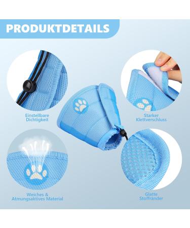 Adjustable Soft Protective Cat Collar | Halskrause Non-Protective Collar for Cats Puppies & Small Dogs - Blue (M) - Buy Online on GoSupps.com