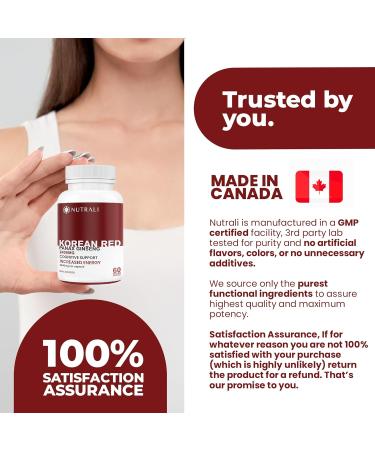 2400mg HIGH POTENCY Pure Korean Red Panax Ginseng capsules Powerful Energy Ginseng Supplement for Men & Women Cognitive and Immune Support. Non-GMO Vegan Gluten Free. 60 Easy to Swallow 4:1 Extract Capsules. 60 count (Pack of 1) - Buy Online on GoSupps.com