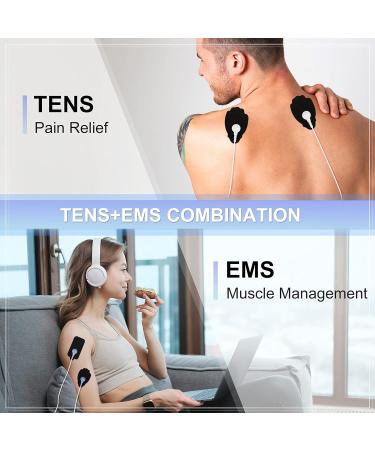 Belifu 4 Channels TENS EMS Unit - Pain Relief Muscle Stimulator | 24 Modes 20 Intensity Levels Large Screen 8 Pads - Buy Online on GoSupps.com