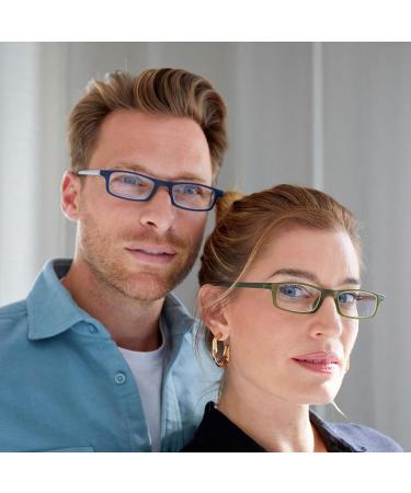 Shop Stylish Mattes Marineblau Easy Readers - Designer Reading Glasses for Men & Women | R17-3 +1.00 - International Shipping Available - Buy Online on GoSupps.com