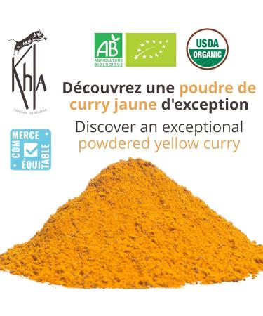 Khla - Organic Yellow Curry Powder - Bag 1 kg - Sweet Non Spicy Curry Mix - Cooking & Baking Ingredient - Indian Curry Thai - Turmeric Ginger - Asian Spice - Buy Online on GoSupps.com