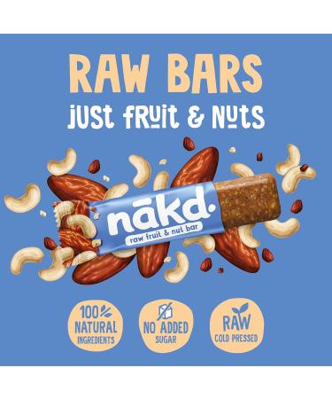 Nakd Cashew Cookie Fruit & Nut Bars - Vegan, Gluten Free, Healthy Snack - 35g x 48 - Buy Online on GoSupps.com