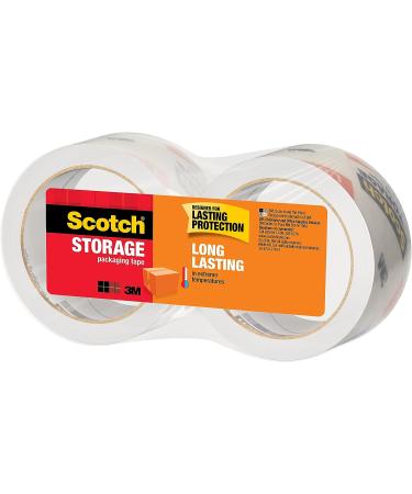Scotch Long Lasting Storage Packaging Tape  1.88" x 54.6 yd  Designed for Storage and Packing  Stays Sealed in Weather Extremes  3" Core  Clear  2 Rolls (3650-2) 2 Rolls Tape - Buy Online on GoSupps.com