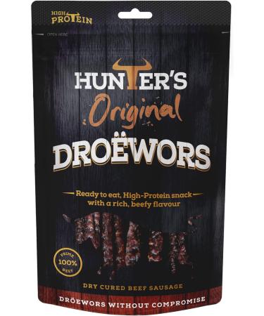 Hunters Droewors - Original Beef Sticks 500g | High Protein & Low Carb Snack - Buy Online on GoSupps.com