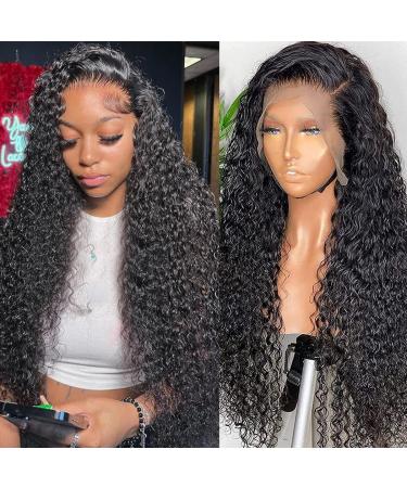 Eleenbony HD Transparent Lace Front Human Hair Wigs for Black Women Water Wave Lace Frontal Wet and Wavy 13x4 Glueless Wigs Pre Plucked with Baby Hair 26 (Pack of 1)
