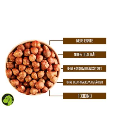 Premium Quality Natural Hazelnuts with Skin - 100% Untreated Unblanched Kernels (500g - 5kg) | Foodino 1kg Pack - Buy Online on GoSupps.com
