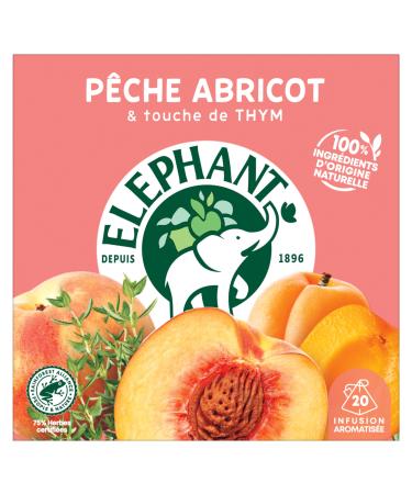 Elephant Flavored Infusion Peach Apricot and Thyme Flavor Rainforest Alliance Certified 100% Natural Ingredients