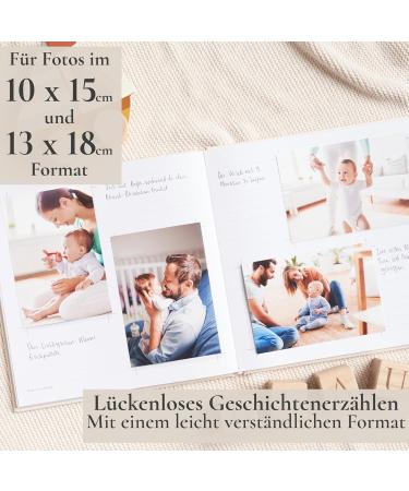 Baby Memory Book - 132 Pages Baby Diary & Photo Album | Perfect Newborn Gift for Boys & Girls | Collect Memories (10x15 cm & 13x18 cm Photos Cream) - Buy Online on GoSupps.com