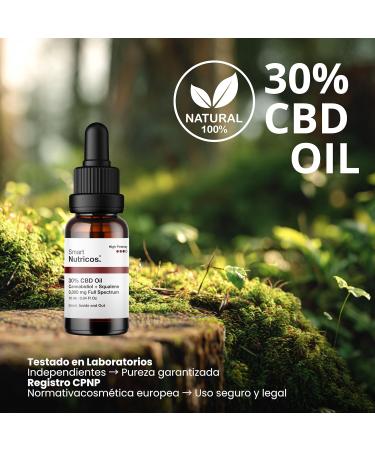 Smart Nutricos Oil with CBD 30 Full Spectrum + squalane 10 ml formula with 3000 mg of certified cannabidiol coconut and organic rooster seed base CPNP registration Made in Europe - Buy Online on GoSupps.com