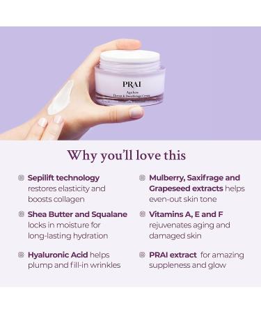 Prai Beauty - Ageless Throat & Decolletage Cr me - Premium Hydrolyzed Collagen Neck Cr me with Hyaluronic Acid & Shea Butter (50ml) Day Cream 50 ml (Pack of 1) - Buy Online on GoSupps.com