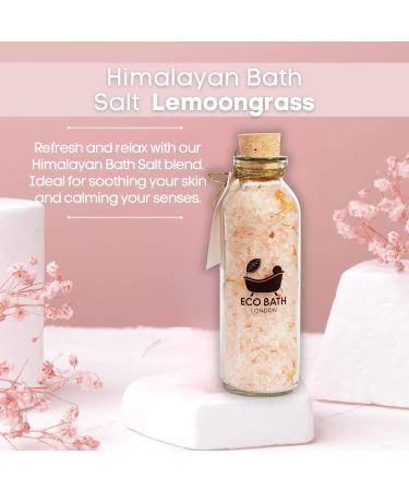 Lemongrass Himalayan Bath Salt 300g - Premium Infused with Calendula for Uplifting Relaxation | International Shipping Available - Buy Online on GoSupps.com