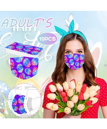 Shop WEXCV 10-Pack Easter Masks for Kids - Breathable 3-Layer Disposable Cloth Masks with Fun Prints Dustproof Protection for Mouth & Nose - Buy Online on GoSupps.com