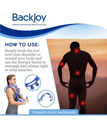 BackJoy Trigger Point Relief Self Massage Stick - Foldable Therapy for Lower Back Neck & Foot - Blue - One Size - Buy Online on GoSupps.com