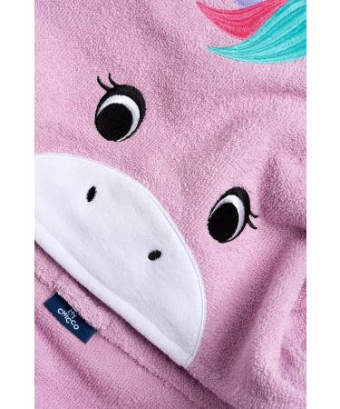 Chicco Unicorn Cotton Bathrobe & Bath Towel for Girls - Cute Hooded Pink Design One Size - Buy Online on GoSupps.com