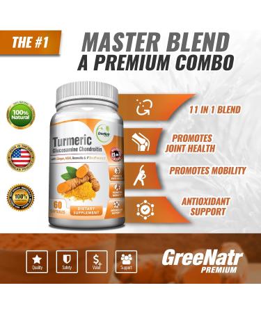 Turmeric Curcumin with Black Pepper & Ginger - Joint Support Supplement 60 Count - Buy Online on GoSupps.com