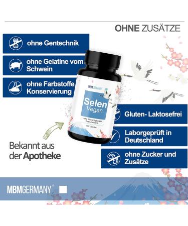 MBMGermany Selen Complex High Dose 200 g - Premium Selenium for Underactive Thyroid | Lab Tested in Germany - Buy Online on GoSupps.com