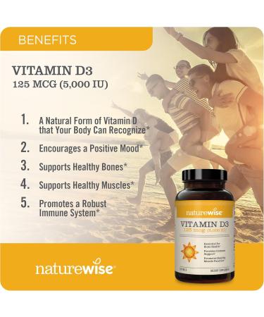 NatureWise High-Potency 1000mg Omega 3 with 600mg EPA 400mg DHA & Vitamin E & Vitamin D3 5000iu (125 mcg) 1 Year Supply for Healthy Muscle Function - Buy Online on GoSupps.com