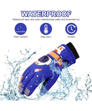 Flintronic Children's Ski Gloves - Waterproof Windproof Fleece for Girls (6-9 Years) - Adjustable Cuffs Perfect for Snowboarding & Skiing - Buy Online on GoSupps.com