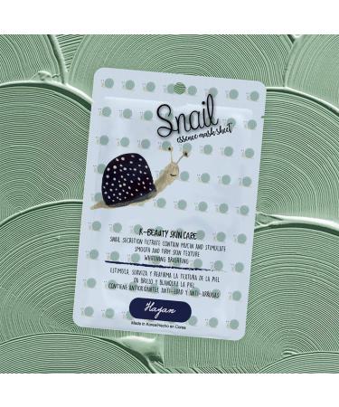 HAYAN K-Beauty Facial Mask - Tencel Brightening & Hydrating Sheet Mask with Snail Extract for Anti-Aging & Dark Spot Reduction - Buy Online on GoSupps.com