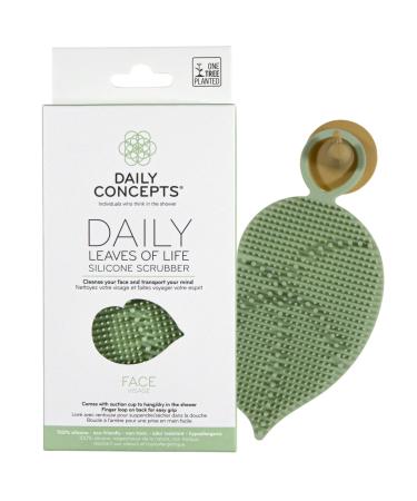 Daily Leaves of Life Facial Silicone Scrubber - Cleanse in and Around The Curves. The Silicone Tips Grab onto Dirt and Oil to Remove Makeup  Sunscreen FACE