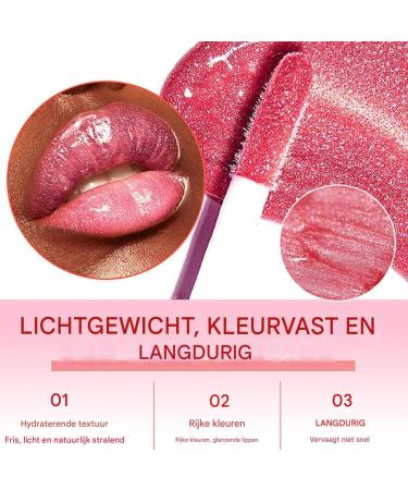 Shiny Lip Gloss6color Moisturizing Lip Gloss 25ml High Shine Liquid Lipstick for Women and Girls Wedding Home Birthday Work Vacation Date Travel - Buy Online on GoSupps.com