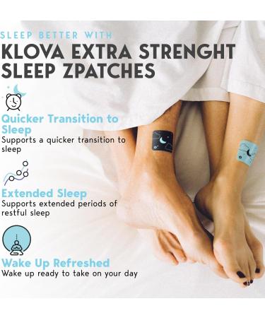 Klova Extra Strength Sleep Patches for Adults | Natural Sleep Aid with 6mg Melatonin Valerian & L-Theanine | Non-Habit-Forming Deep Sleep Support for Men & Women | 28 Patches - Buy Online on GoSupps.com