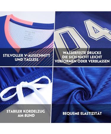 Personalized Laifu Football Jersey for Kids & Adults | Free Name Number & Team Logo | Sapphire Blue Football Shorts & Jerseys - Buy Online on GoSupps.com