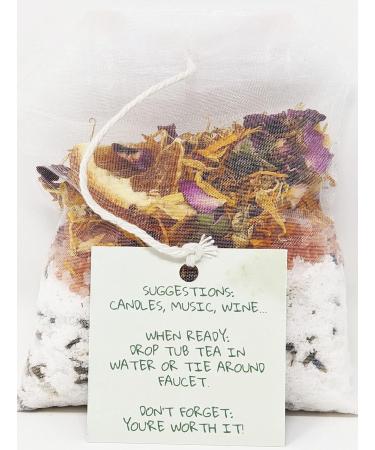 Natural & Organic Tub Tea with Bath Salts - Handmade Herbal Soak for Relaxation & Muscle Relief | Self-Soothing Bath Treatment | Great Gifts | Pack of 5 - Buy Online on GoSupps.com