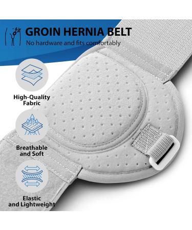 ORTONYX Inguinal Groin Hernia Belt with Removable Compression Pad - Adjustable Support Truss for Men and Women - White (S/M) - Buy Online on GoSupps.com