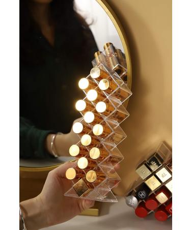 YIEZI Acrylic Fish Shape Lipstick Holder Organizer - 16 Slots Clear Stand for Makeup Vanity Display - Lip Gloss Storage Solution - 1 Pack - Buy Online on GoSupps.com