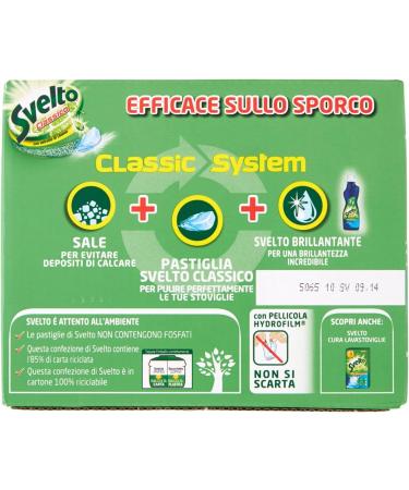 Svelto Classic 32 TABS Dishwasher Tablets Pack of 6 | International Shipping Available - Buy Online on GoSupps.com