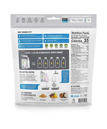 Kinderlyte Electrolyte Powder - Wild Berry 16 Count Easy Open Packets - Advanced Hydration Supplement Drink Mix - Buy Online on GoSupps.com