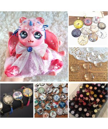 200 PCS 1 inch Transparent Glass Dome Cabochons - Crystal Clear Round Cabochons for Jewelry Making - Buy Online on GoSupps.com