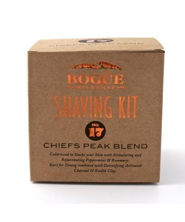 Goat Milk Shaving Soap Kit - BOGUE No.17 Chief's Peak Blend with Activated Charcoal Kaolin Clay Cedarwood Peppermint Rosemary & Basil | International Shipping Available - Buy Online on GoSupps.com