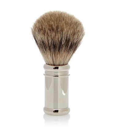 Golddachs shaving brush 100% badger hair metal silver