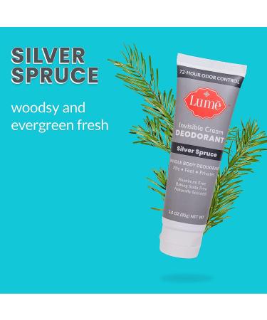 Lume Deodorant 3oz Tube - Silver Spruce Scent - For Underarms & Private Parts - Buy Online on GoSupps.com
