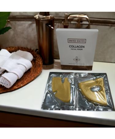 SHAN ROCK BEAUTISTIC 2pc Luxury Collagen Facial Mask Anti-Wrinkle & Hydrating Anti-Aging Formula for Radiant Skin | International Shipping Available - Buy Online on GoSupps.com