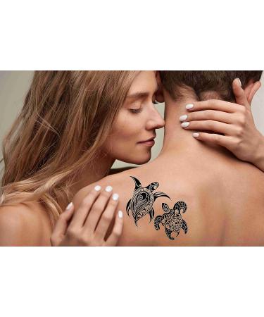 Artsure Turtle Sea Animal Temporary Fake Tattoos - Pack of 6 Sheets | Ocean-Inspired Art for Men and Women | Ideal for Neck, Arm, Chest | 3.7 x 3.7 Inch Size - Buy Online on GoSupps.com