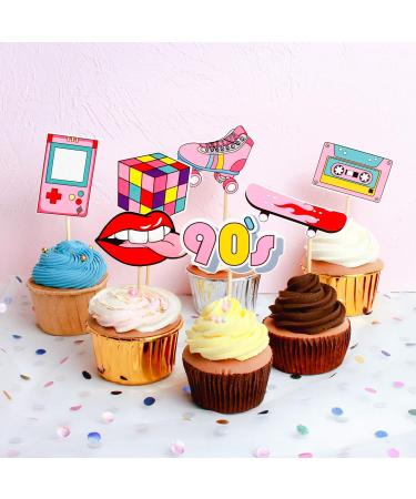 Unimall Global 29 90s Cupcake Toppers & Cake Decorations - Perfect for Decade Throwback Hip Hop Parties - Buy Online on GoSupps.com
