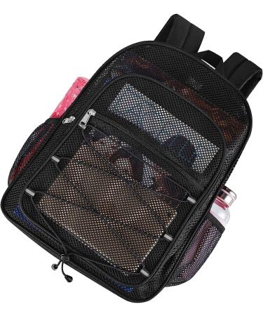 Heavy Duty Mesh Backpacks for Adults  Mesh School Bags for Boys and Girls  See Through School Bags with Adjustable Straps  Mesh Bags for Swimming  Fitness  Sports  Carry Portable Oxygen Concentrators Black - Buy Online on GoSupps.com